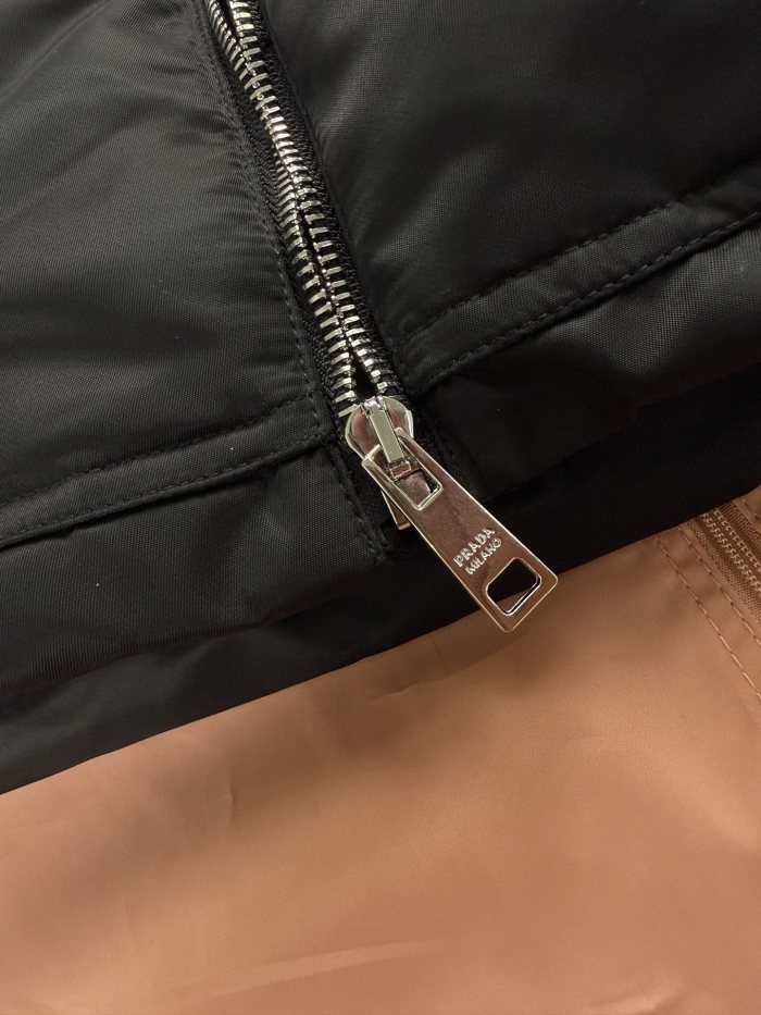 NIGO Prada Men's Autumn and Winter Solid Color Standing Collar Fit Zipper Long Sleeve Nylon Puffer Down Jacket #nigo73889