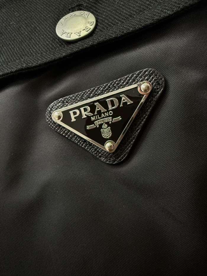 NIGO Prada Men's Autumn and Winter Solid Color Standing Collar Fit Zipper Long Sleeve Nylon Puffer Down Jacket #nigo73889