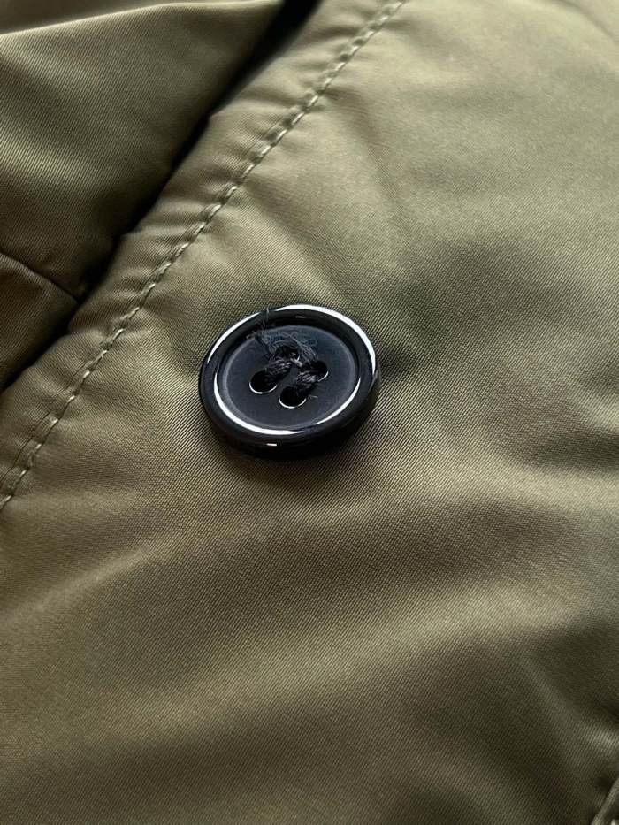 NIGO Prada Men's Autumn and Winter Solid Color Single Breasted Nylon Cotton Jacket Long Sleeve Jacket #nigo73912