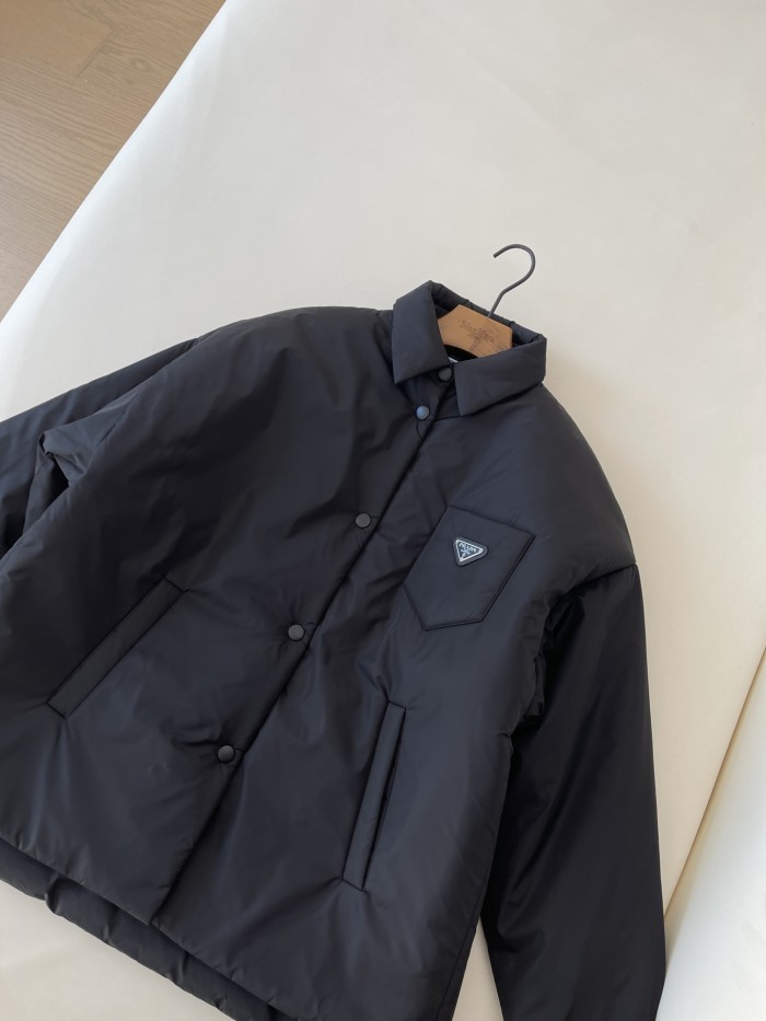 NIGO Prada Women's Autumn and Winter Solid Color Logo Label Single Breasted Loose Long Sleeve Jacket #nigo73929