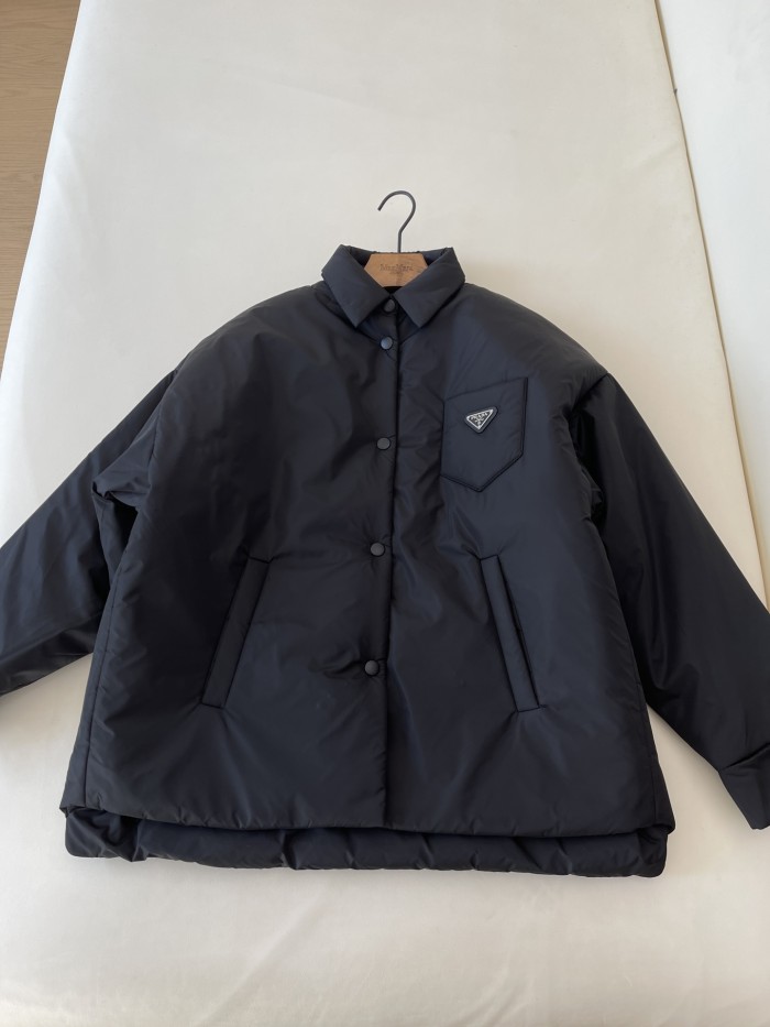 NIGO Prada Women's Autumn and Winter Solid Color Logo Label Single Breasted Loose Long Sleeve Jacket #nigo73929
