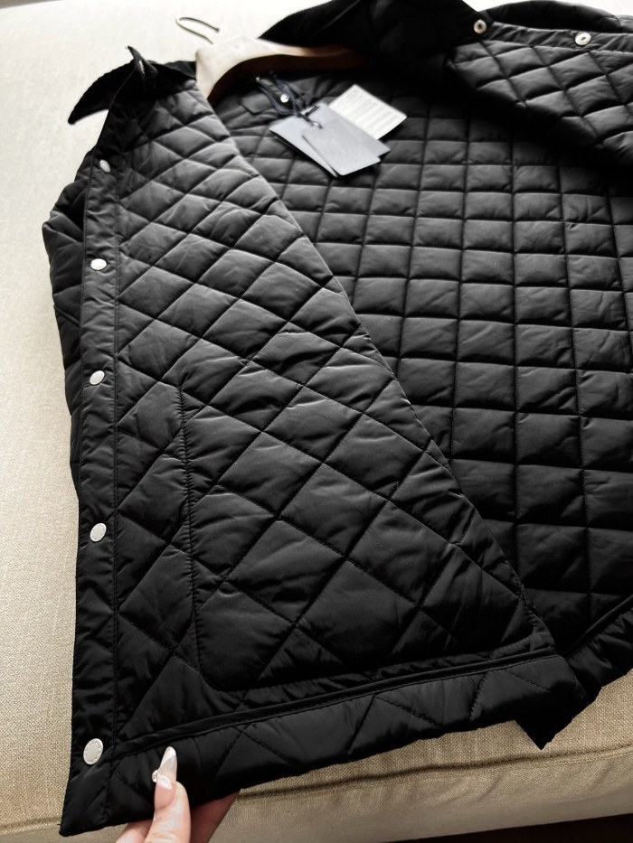 NIGO Prada Men's Autumn and Winter Solid Color Nylon Quilted Single Breasted Long Sleeve Puffer Down Jacket #nigo73918