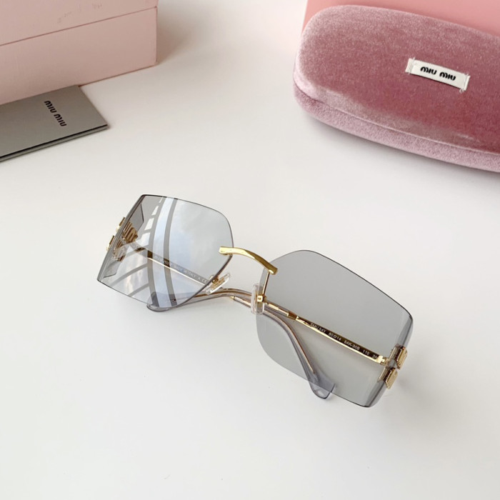 NIGO MiuMiu Women's Solid Color Logo Plate Frame Sunglasses Eyeglasses Glasses #nigo73946