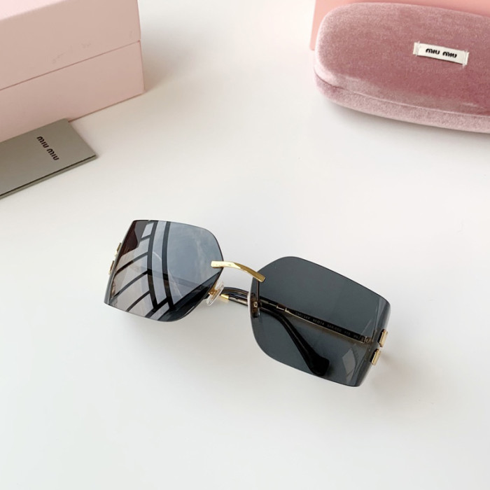 NIGO MiuMiu Women's Solid Color Logo Plate Frame Sunglasses Eyeglasses Glasses #nigo73946