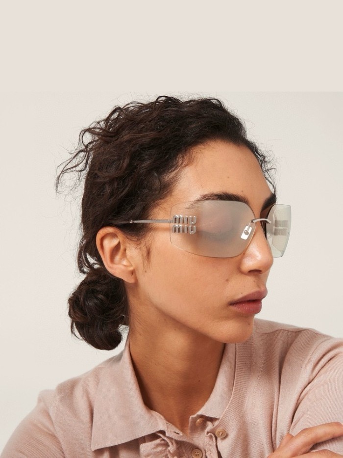 NIGO MiuMiu Women's Solid Color Logo Plate Frame Sunglasses Eyeglasses Glasses #nigo73946