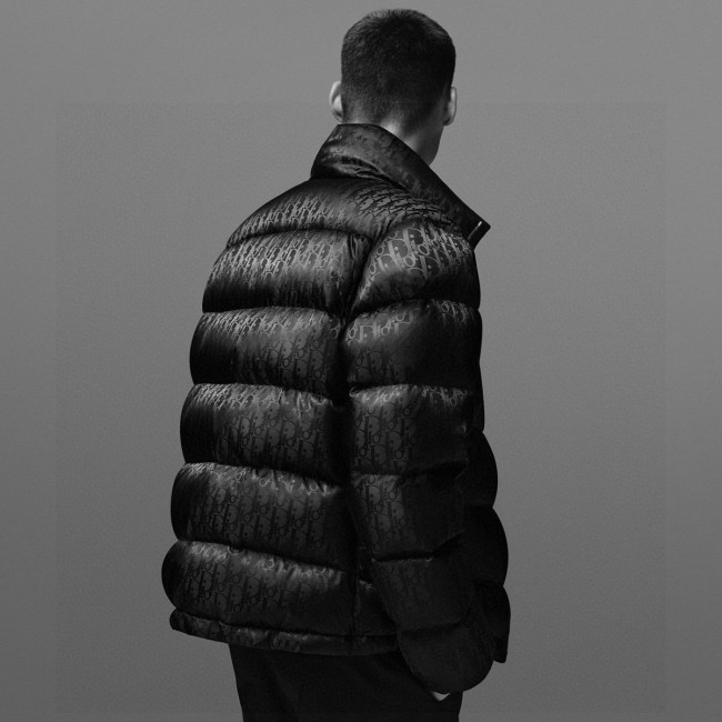 Nigo Dior Top-quality Version Men's Winter Solid Color Logo Full Print Zipper Collar Down Long Sleeve Puffer Down Jacket #nigo334786