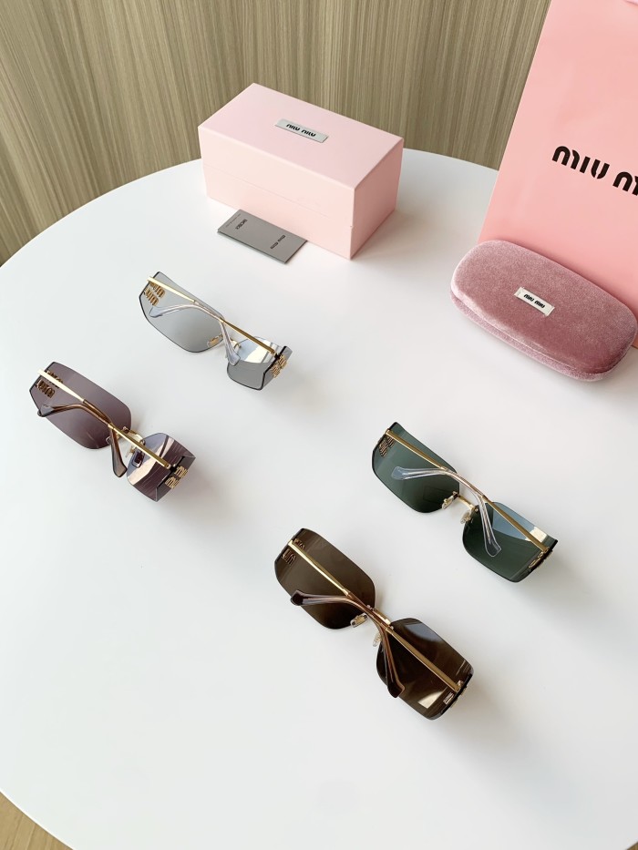 NIGO MiuMiu Women's Solid Color Logo Plate Frame Sunglasses Eyeglasses Glasses #nigo73946