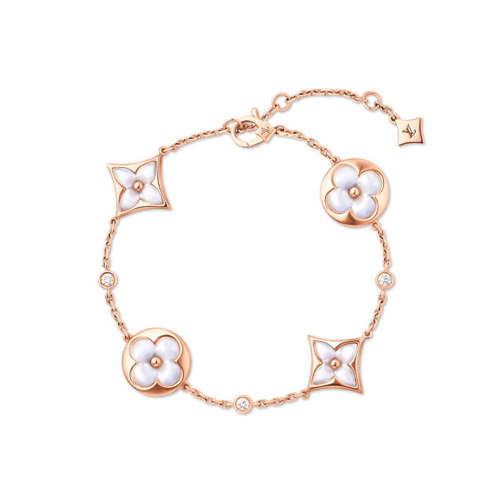 NIGO Louis Vuitton COLOR BLOSSOM BB MULTI-MOTIFS Women's Shell Diamond Set Bracelet Jewelry #nigo73947