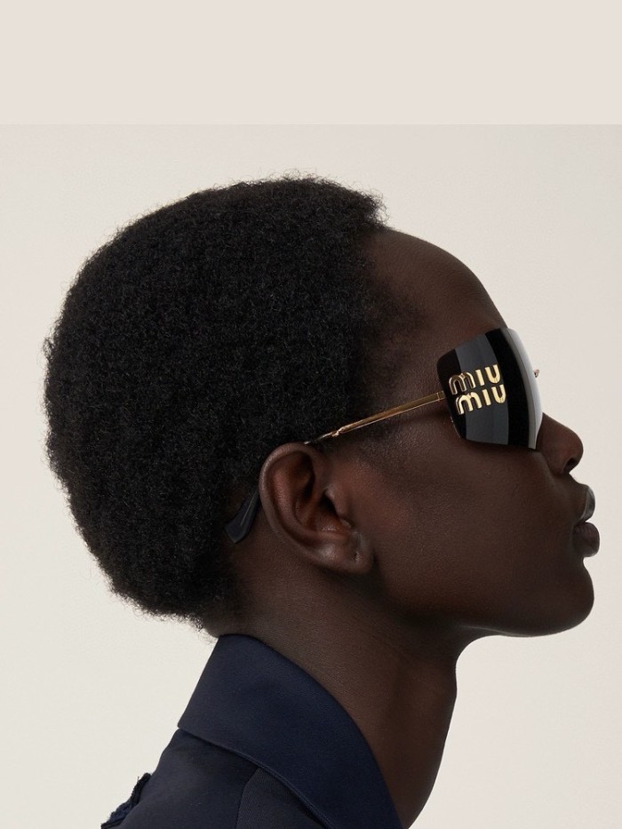 NIGO MiuMiu Women's Solid Color Logo Plate Frame Sunglasses Eyeglasses Glasses #nigo73946