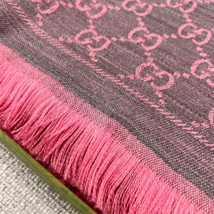 NIGO Gucci Women's Autumn and Winter Monogrammed Double Sided Cashmere Scarf #nigo73969