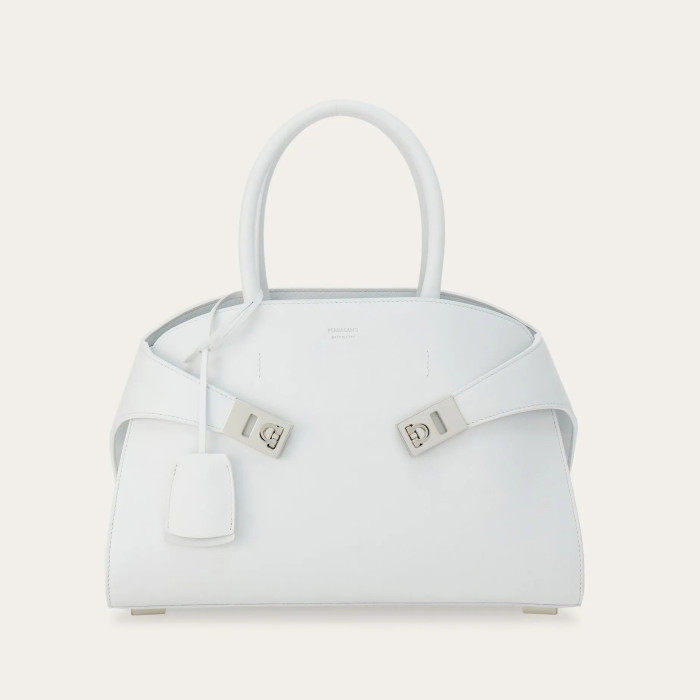 NIGO Ferragamo HUG Women's Gancini Closure Buckle Removable Adjustable Shoulder Strap Cowhide Leather Single Shoulder Crossbody Handbag Bag Bags #nigo74111