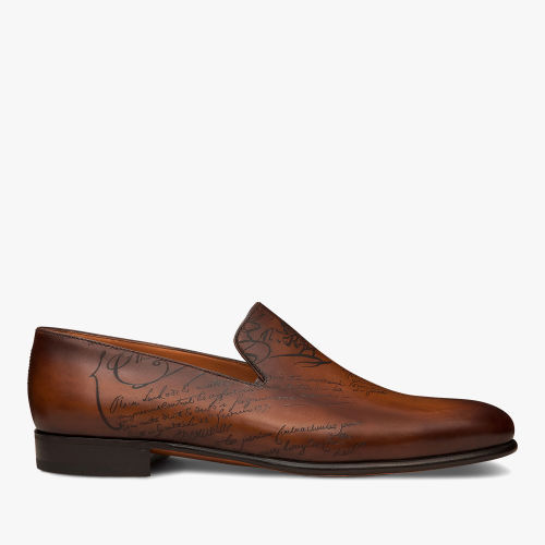 NIGO Berluti Men's Spring Summer Autumn Solid Cursive Galet Scritto Leather Loafers Casual Low Top Shoes #nigo71696