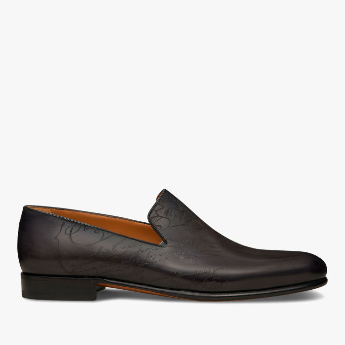 NIGO Berluti Men's Spring Summer Autumn Solid Cursive Galet Scritto Leather Loafers Casual Low Top Shoes #nigo71696
