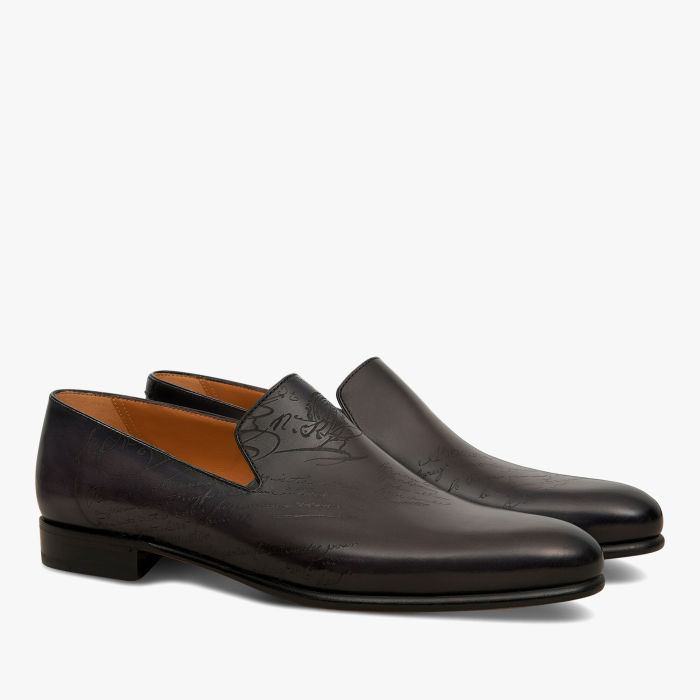 NIGO Berluti Men's Spring Summer Autumn Solid Cursive Galet Scritto Leather Loafers Casual Low Top Shoes #nigo71696