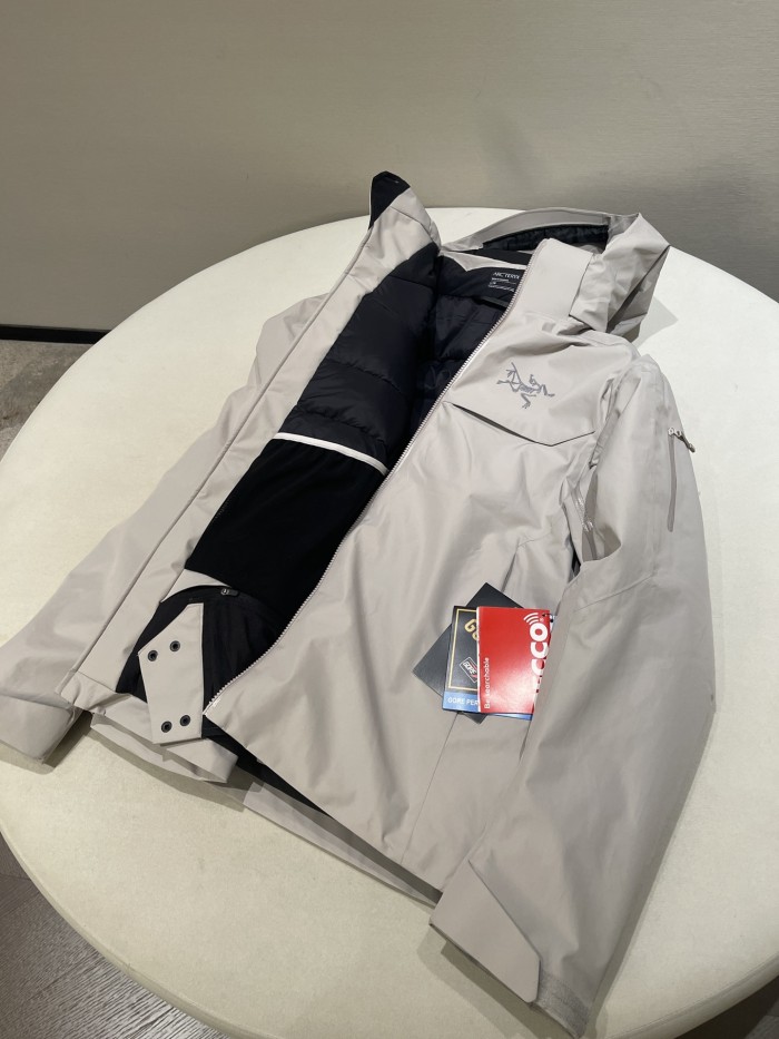 NIGO Arcteryx Men’s Autumn And Winter Solid Color Zipper Waterproof Windproof Long-Sleeved Hooded Puffer Down Jacket #nigo74124