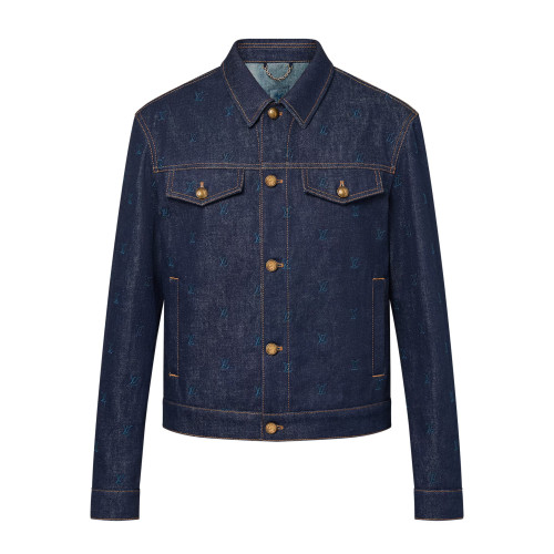 NIGO Louis Vuitton Men's Spring And Autumn Logo Embroidery Color Line Single Breasted Denim Long Sleeved Jacket Jeans Pants Set Suit #nigo74128