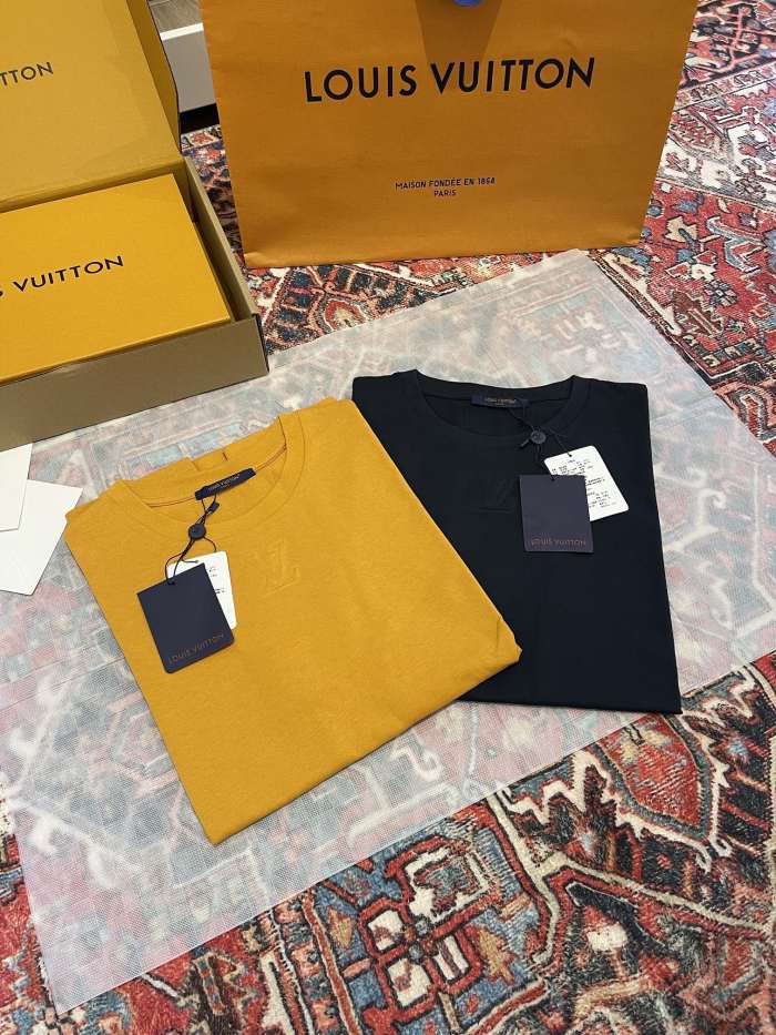NIGO Louis Vuitton Men's Summer Solid Color Embroidered Logo Round Neck Cotton Short Sleeve T-Shirt #nigo74122