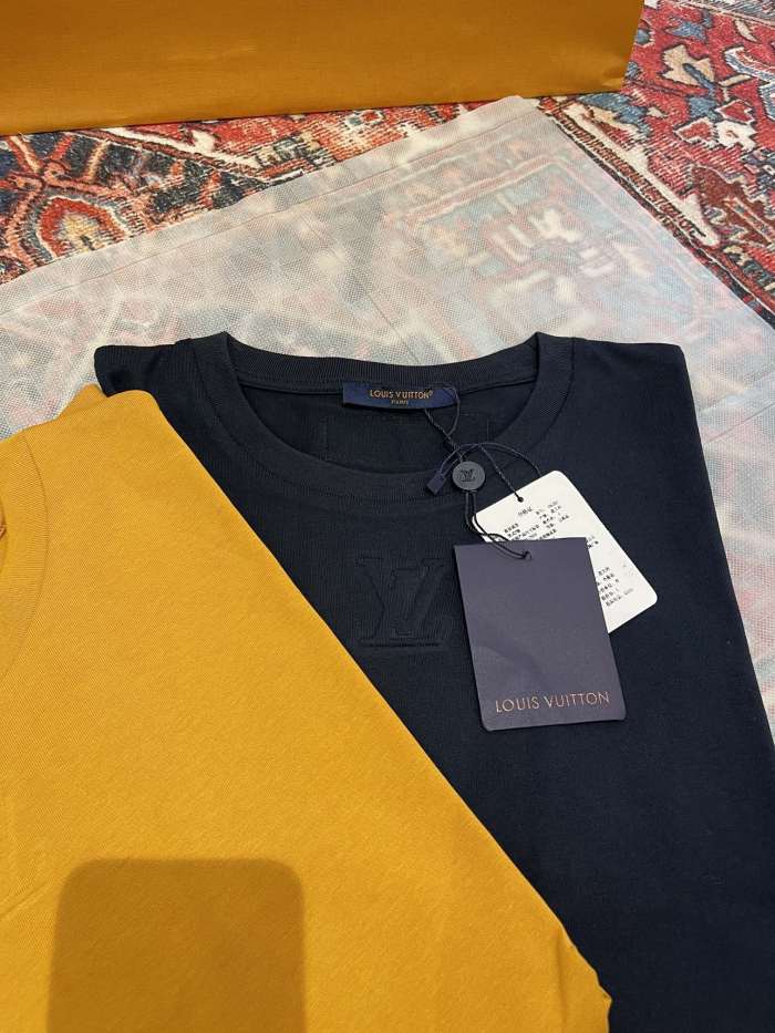 NIGO Louis Vuitton Men's Summer Solid Color Embroidered Logo Round Neck Cotton Short Sleeve T-Shirt #nigo74122