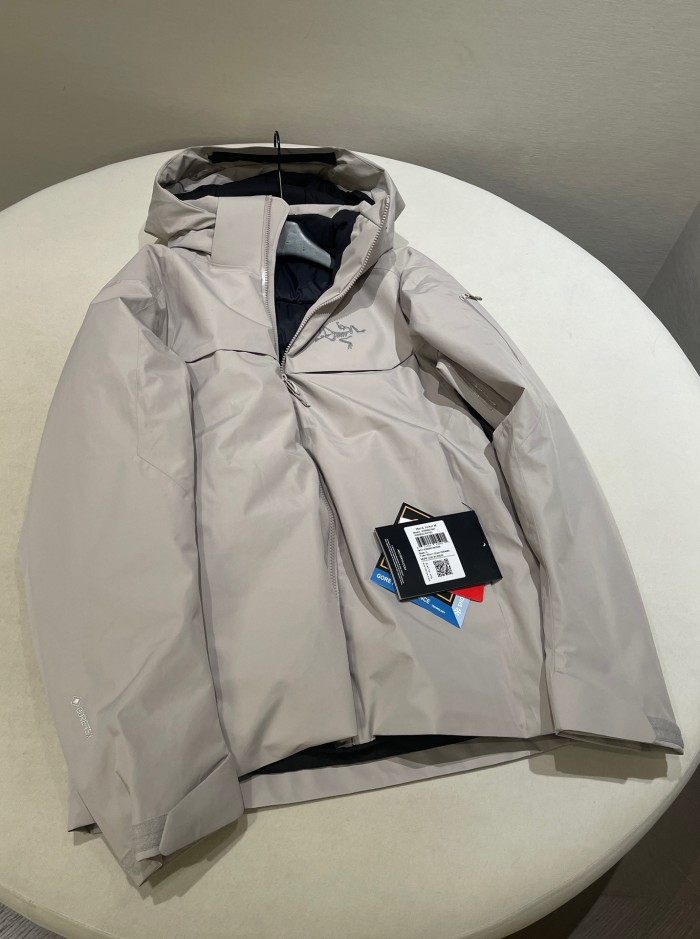 NIGO Arcteryx Men’s Autumn And Winter Solid Color Zipper Waterproof Windproof Long-Sleeved Hooded Puffer Down Jacket #nigo74124