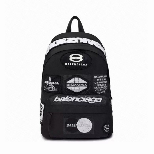 NIGO Balenciaga Black Nylon Embroidery Applique Backpack Fashion Trend High Street Shoulder Bag Bags #nigo71731
