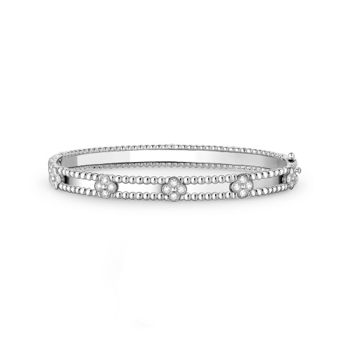 NIGO Van Cleef & Arpels Clover Bracelet Luxury Temperament Elegant Chic Silver Classic Retro 925 Silver Bracelet Jewellery Accessories #nigo71735