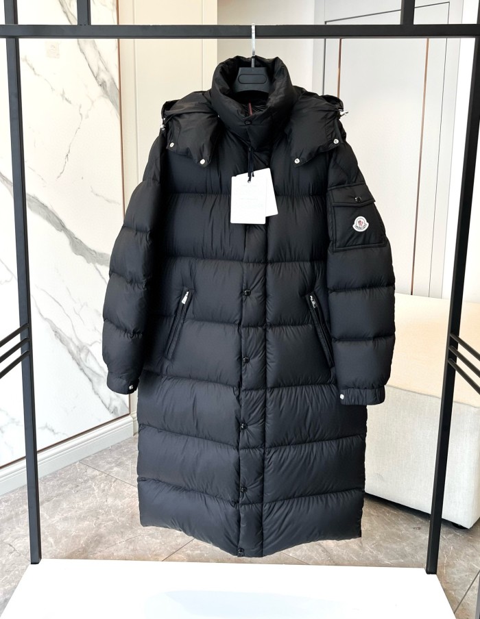 NIGO Moncler Hanoverian Men's Winter Solid Color Hooded Long Zipper Long Sleeve Down Jacket #nigo292025