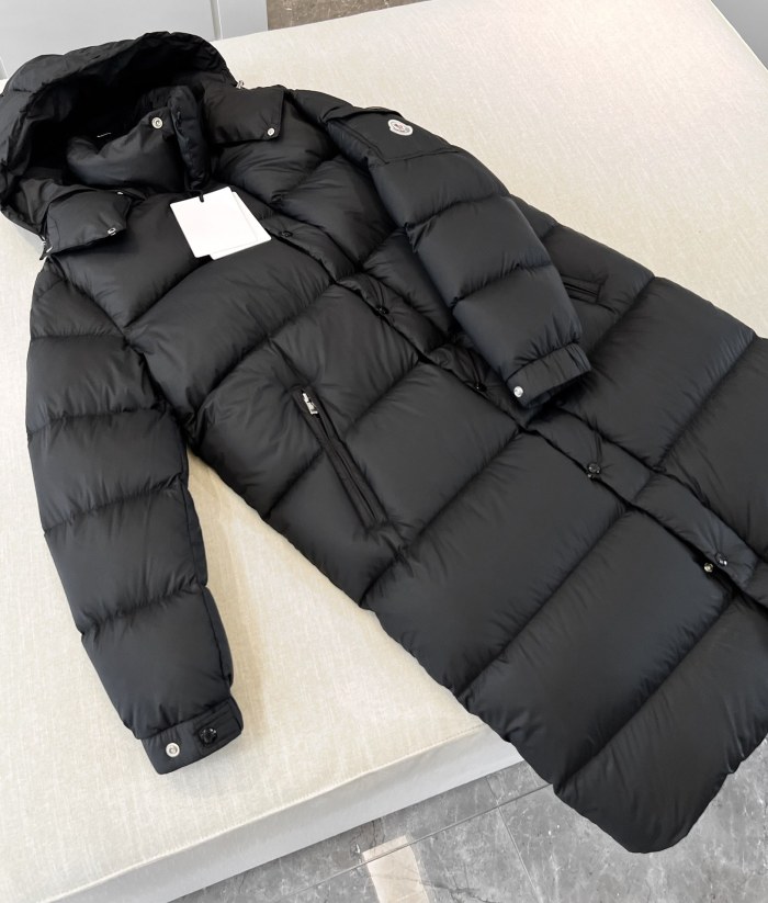 NIGO Moncler Hanoverian Men's Winter Solid Color Hooded Long Zipper Long Sleeve Down Jacket #nigo292025