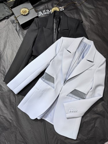 NIGO Mugler Women's Fashion Retro Waist Hollow Solid Color Long Sleeve Lapel Casual Blazer Jacket Ngvp #nigo9587