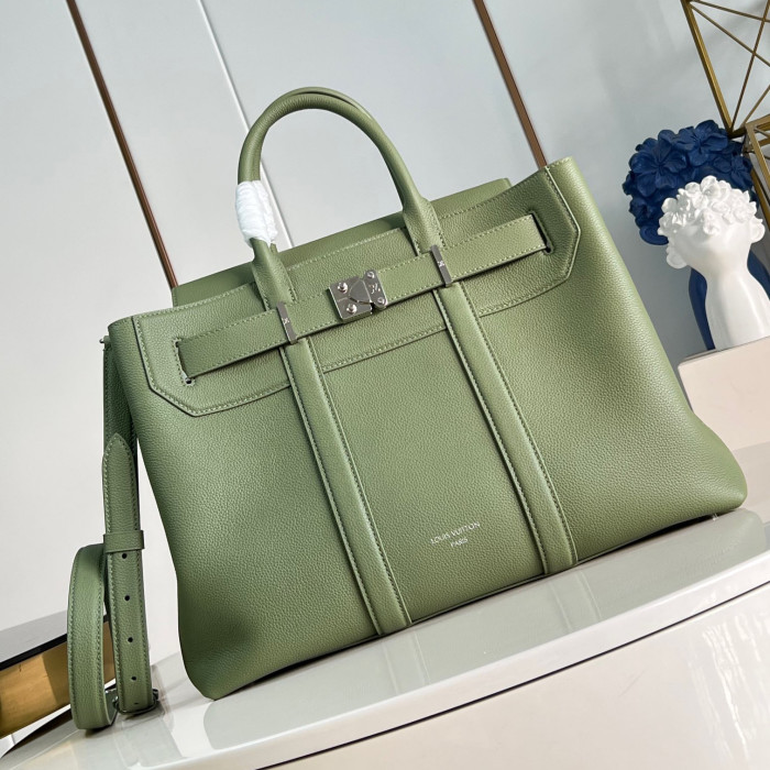NIGO Louis Vuitton Georges Tote Men's Solid Color Detachable Adjustable Shoulder Strap Cowhide Handbag Bag Bags #nigo74188