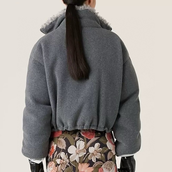 NIGO MiuMiu Women's Fall and Winter Standing Collar Zipper Letter Long Sleeve Puffer Down Jacket #nigo74212