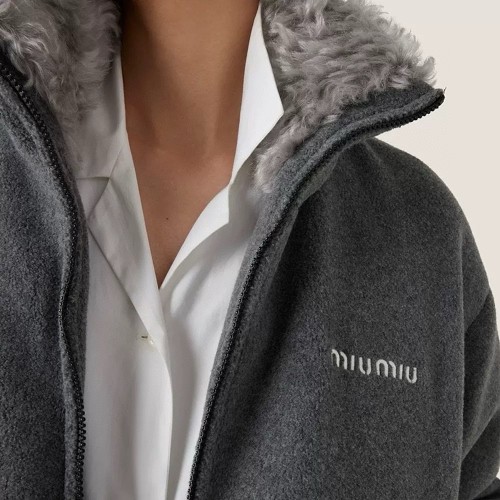 NIGO MiuMiu Women's Fall and Winter Standing Collar Zipper Letter Long Sleeve Puffer Down Jacket #nigo74212