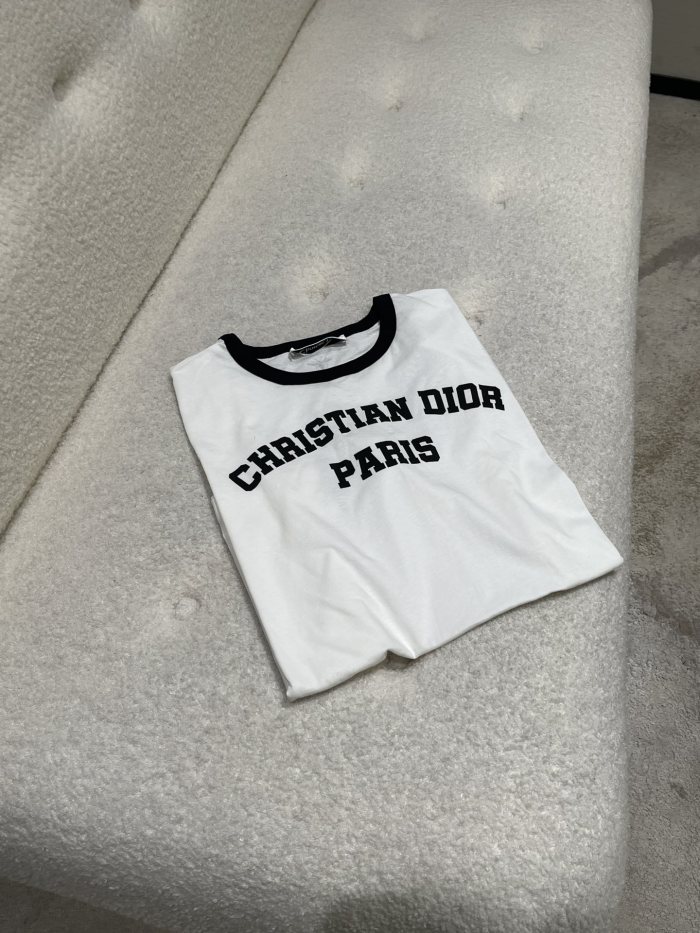 NIGO Dior Women's Summer Solid Color Logo Letter Printed Round Neck Short Sleeve T-Shirt #nigo74187