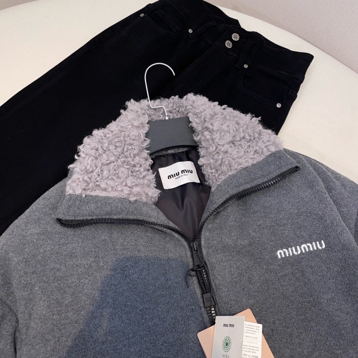 NIGO MiuMiu Women's Fall and Winter Standing Collar Zipper Letter Long Sleeve Puffer Down Jacket #nigo74212