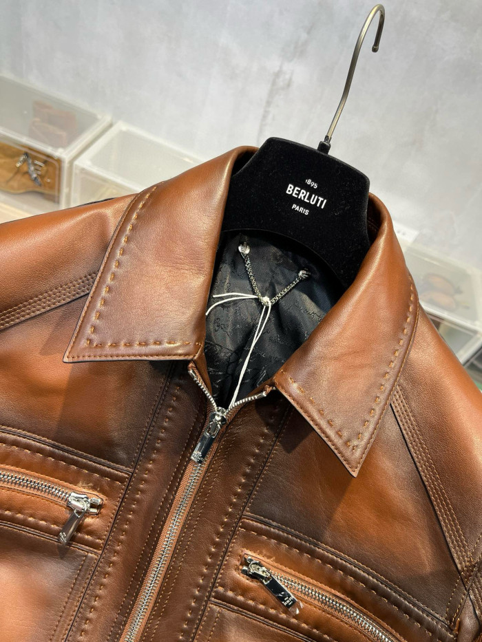 Berluti Leather Jacket Coat #nigo9972