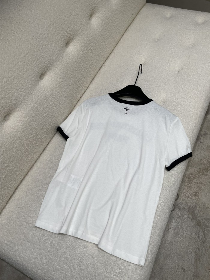 NIGO Dior Women's Summer Solid Color Logo Letter Printed Round Neck Short Sleeve T-Shirt #nigo74187