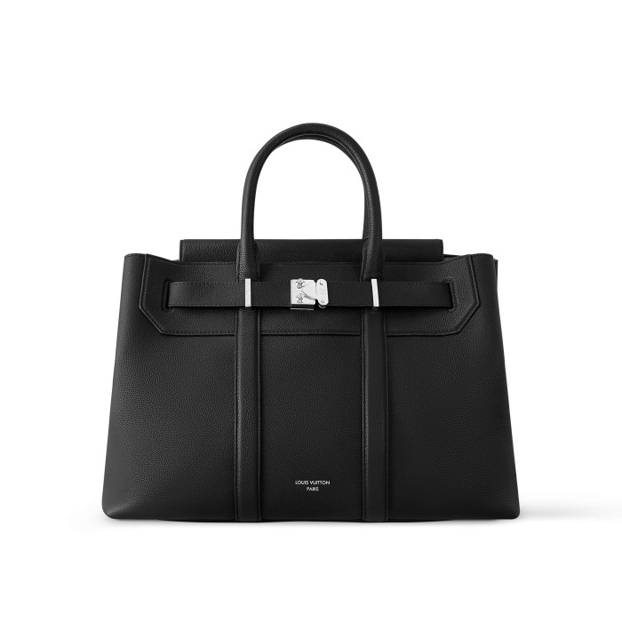 NIGO Louis Vuitton Georges Tote Men's Solid Color Detachable Adjustable Shoulder Strap Cowhide Handbag Bag Bags #nigo74188