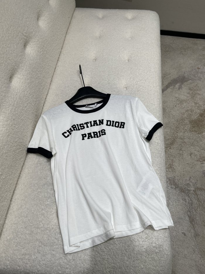 NIGO Dior Women's Summer Solid Color Logo Letter Printed Round Neck Short Sleeve T-Shirt #nigo74187