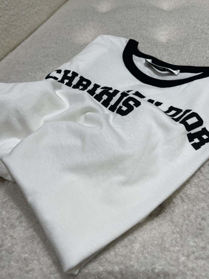 NIGO Dior Women's Summer Solid Color Logo Letter Printed Round Neck Short Sleeve T-Shirt #nigo74187