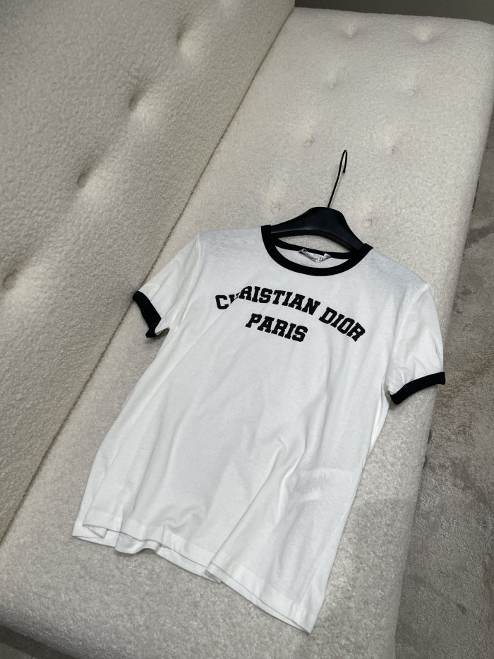 NIGO Dior Women's Summer Solid Color Logo Letter Printed Round Neck Short Sleeve T-Shirt #nigo74187