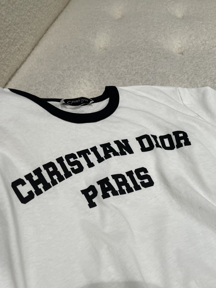 NIGO Dior Women's Summer Solid Color Logo Letter Printed Round Neck Short Sleeve T-Shirt #nigo74187