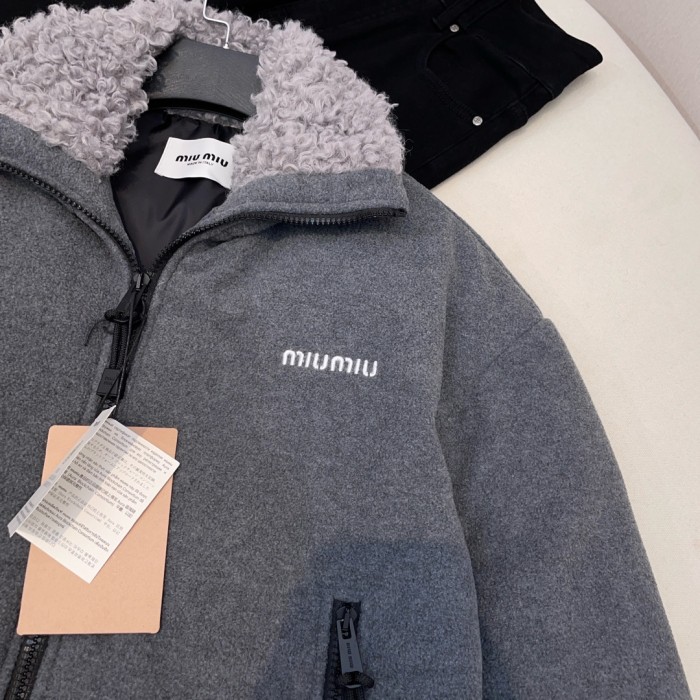 NIGO MiuMiu Women's Fall and Winter Standing Collar Zipper Letter Long Sleeve Puffer Down Jacket #nigo74212