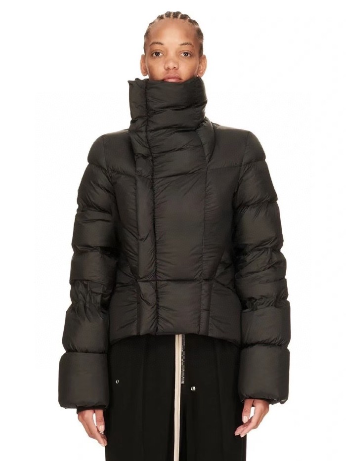 NIGO Rick Owens Women's Autumn And Winter Naska Duvet Jacket Solid Color Zipper Standing Collar Long Sleeve Puffer Down Jacket Ngvp #nigo9599