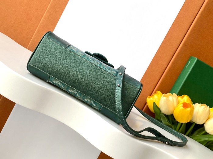 NIGO Goyard PM Saigon Exquisite Leather Printed Wooden Carrying Handle Crossbody Bag Bags #nigo74227