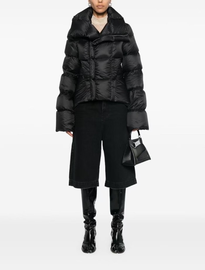 NIGO Rick Owens Women's Autumn And Winter Naska Duvet Jacket Solid Color Zipper Standing Collar Long Sleeve Puffer Down Jacket Ngvp #nigo9599