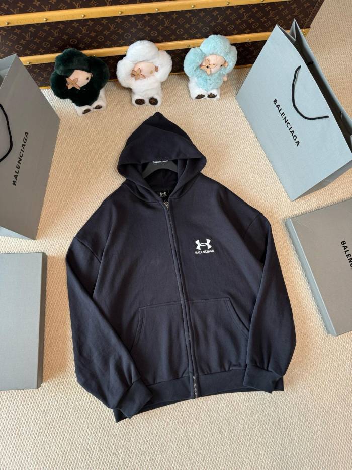 NIGO Balenciaga Men's And Women's Spring And Fall Embroidery Letter Print Hooded Zipper Long Sleeve Jacket #nigo74215