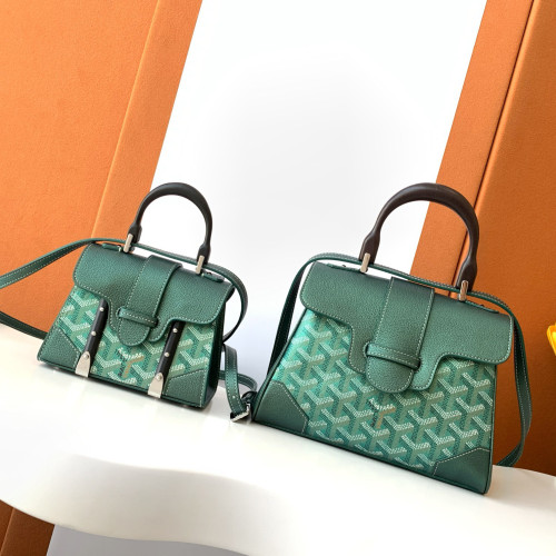 NIGO Goyard PM Saigon Exquisite Leather Printed Wooden Carrying Handle Crossbody Bag Bags #nigo74227