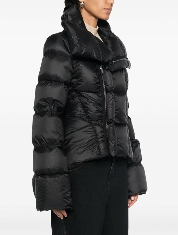 NIGO Rick Owens Women's Autumn And Winter Naska Duvet Jacket Solid Color Zipper Standing Collar Long Sleeve Puffer Down Jacket Ngvp #nigo9599