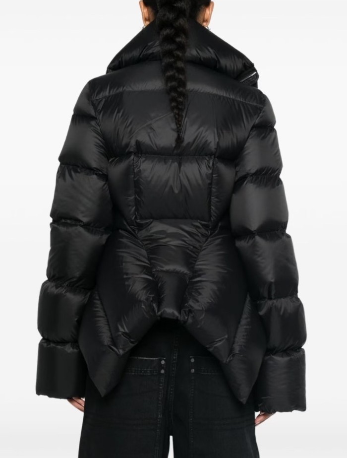 NIGO Rick Owens Women's Autumn And Winter Naska Duvet Jacket Solid Color Zipper Standing Collar Long Sleeve Puffer Down Jacket Ngvp #nigo9599
