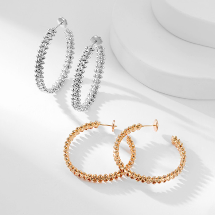 NIGO Cartier Women's CLASH DE CARTIER Solid Color Large Earrings Vintage Fashion Jewelry  Accessories #nigo71749