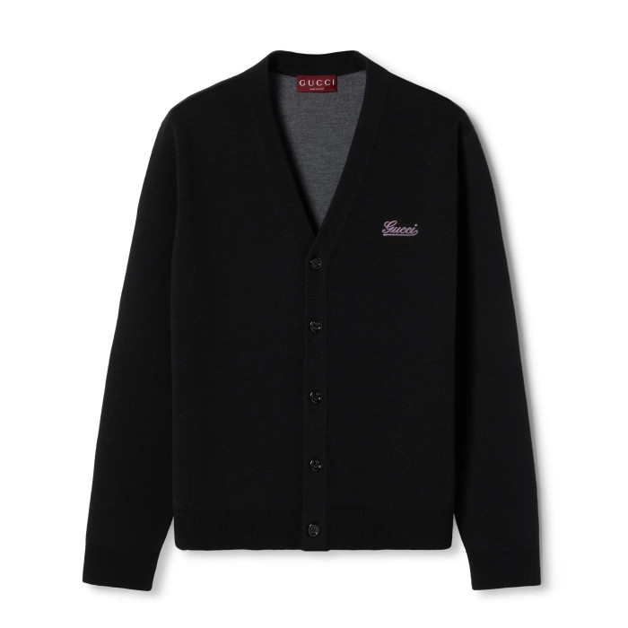 NIGO Gucci Men's Spring And Fall Embroidered Double Layer V-neck Single Breasted Long Sleeved Knit Jacket #nigo74247